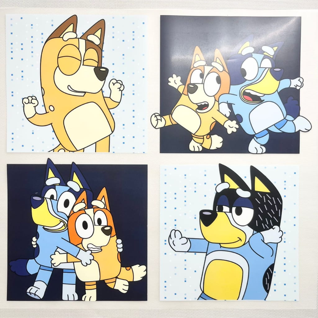 10inch Size DTF Heat Transfer, Cartoon , Bluey