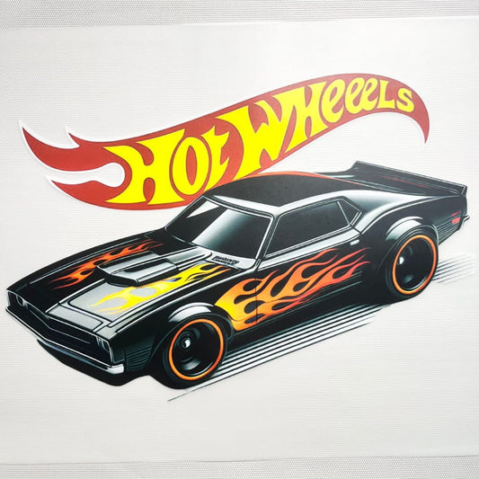 10inch Size DTF Heat Transfer, Cartoon , Hotwheels