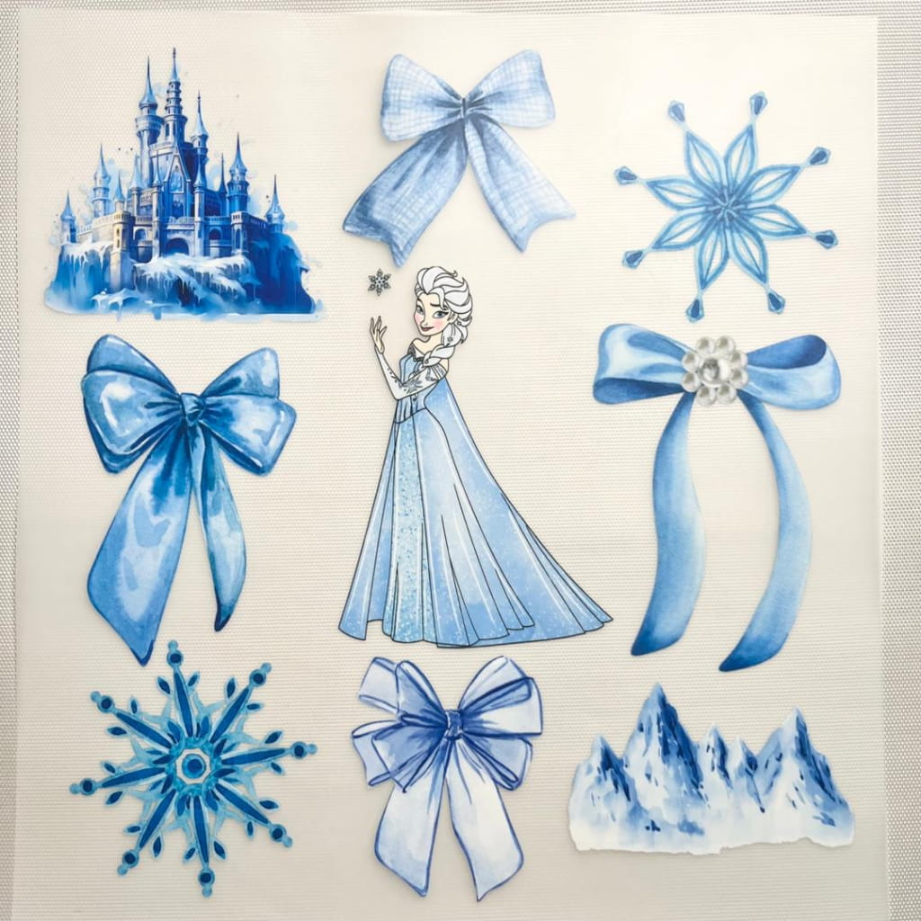 10inch Size DTF Heat Transfer,Cartoon , Princess Elsa
