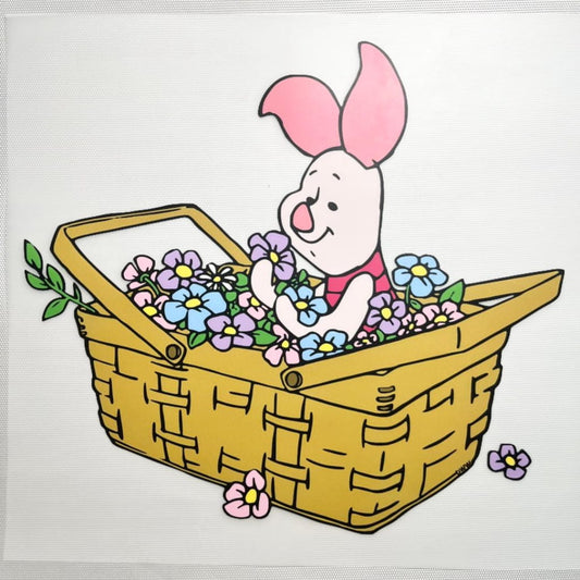 10inch Size DTF Heat Transfer,Cartoon , Piglet