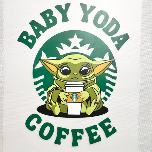 10inch Size DTF Heat Transfer,Cartoon , Star Wars , Baby Yoda