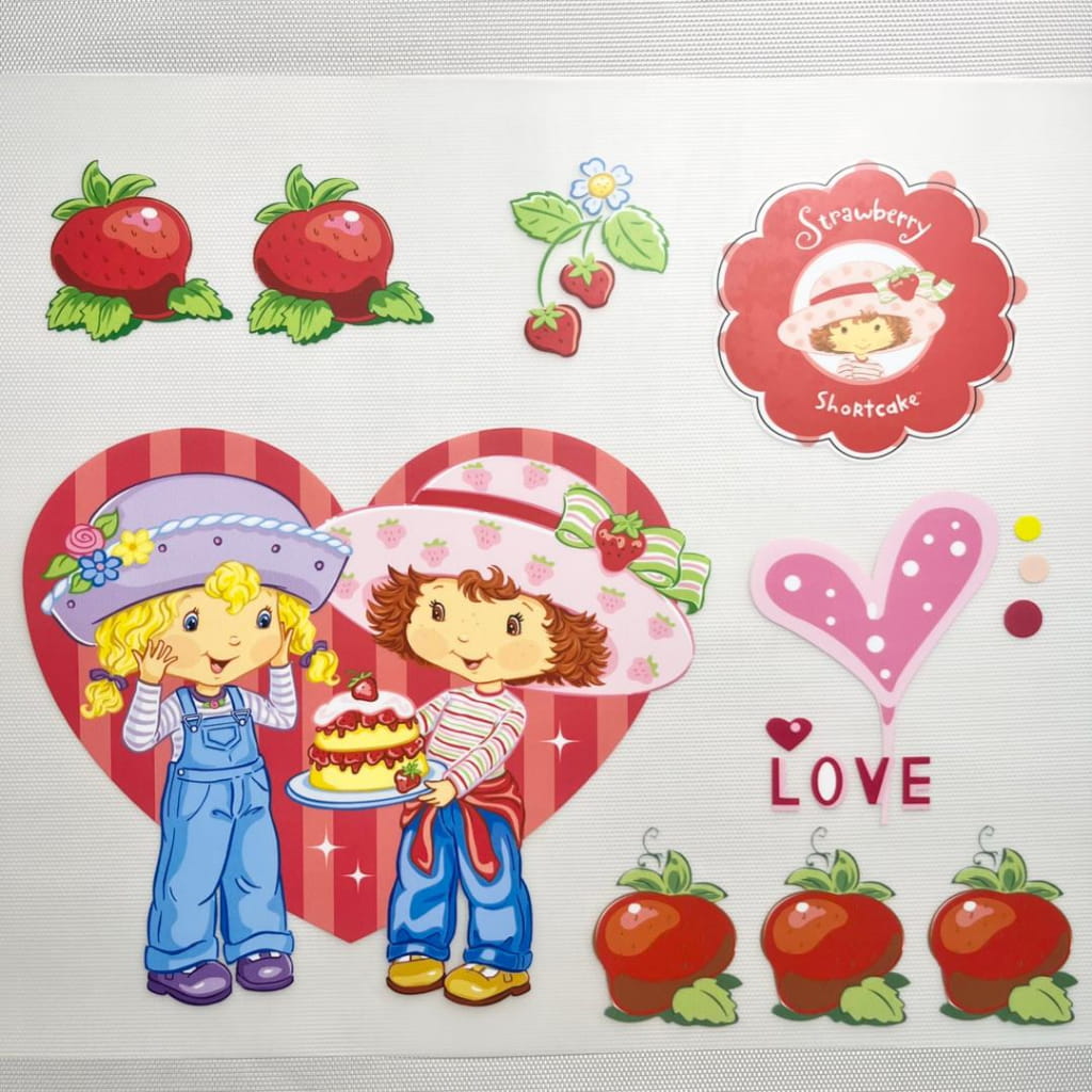 10inch Size DTF Heat Transfer,Cartoon , Strawberry Shortcake