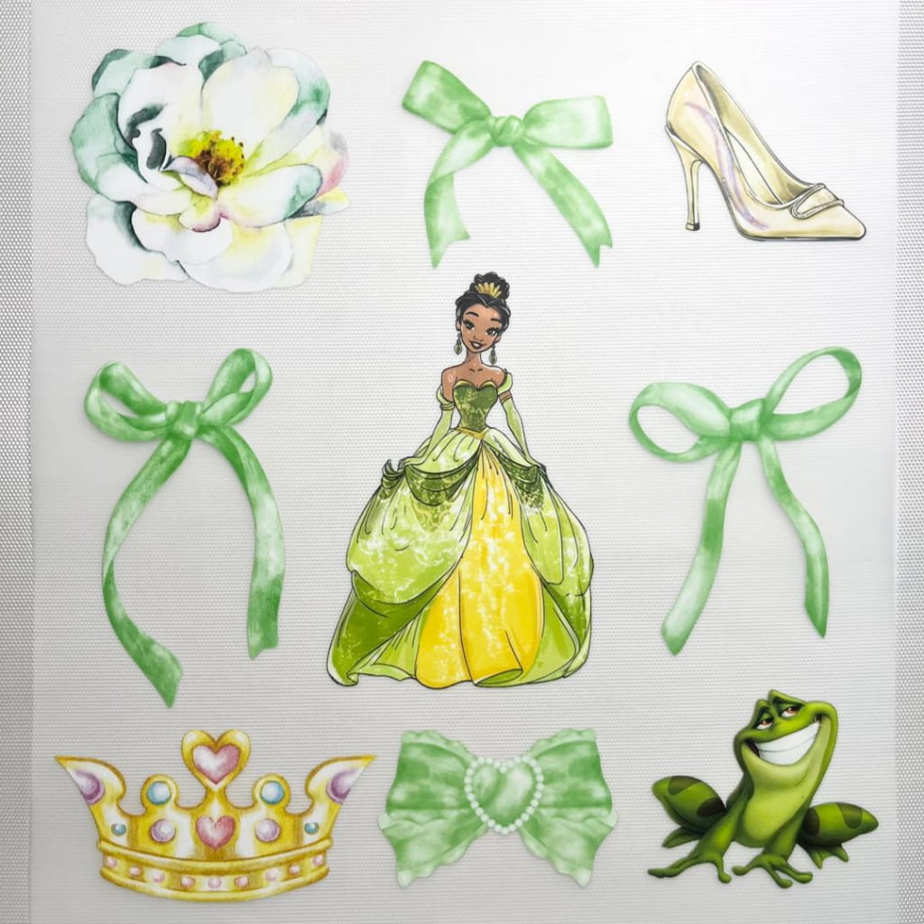 10inch Size DTF Heat Transfer,Cartoon , Princess ,Tiana