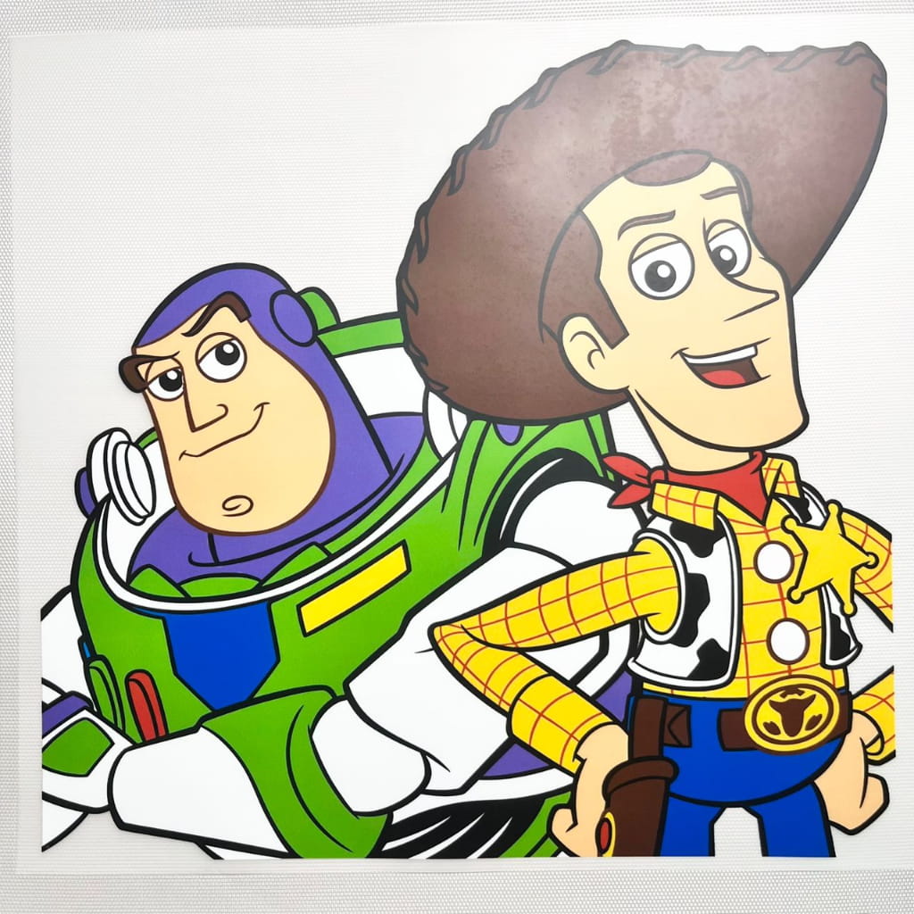 10inch Size DTF Heat Transfer,Cartoon , Toy Story , Buzz and Woody