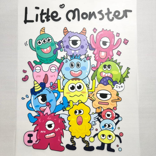 10inch Size DTF Heat Transfer, Cartoon ,Little Monster