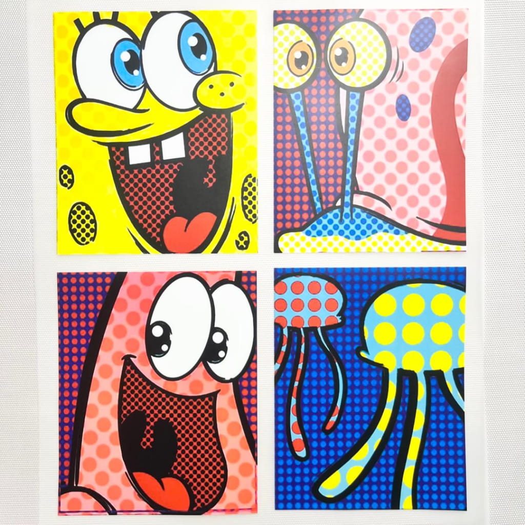 10inch Size DTF Heat Transfer, Cartoon, Sponge Bob