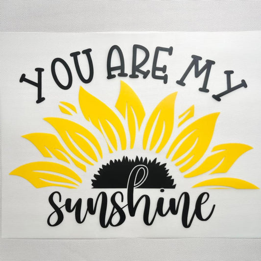 10inch Size DTF Heat Transfer,You Are My Sunshine , Positive Words & Sunflower