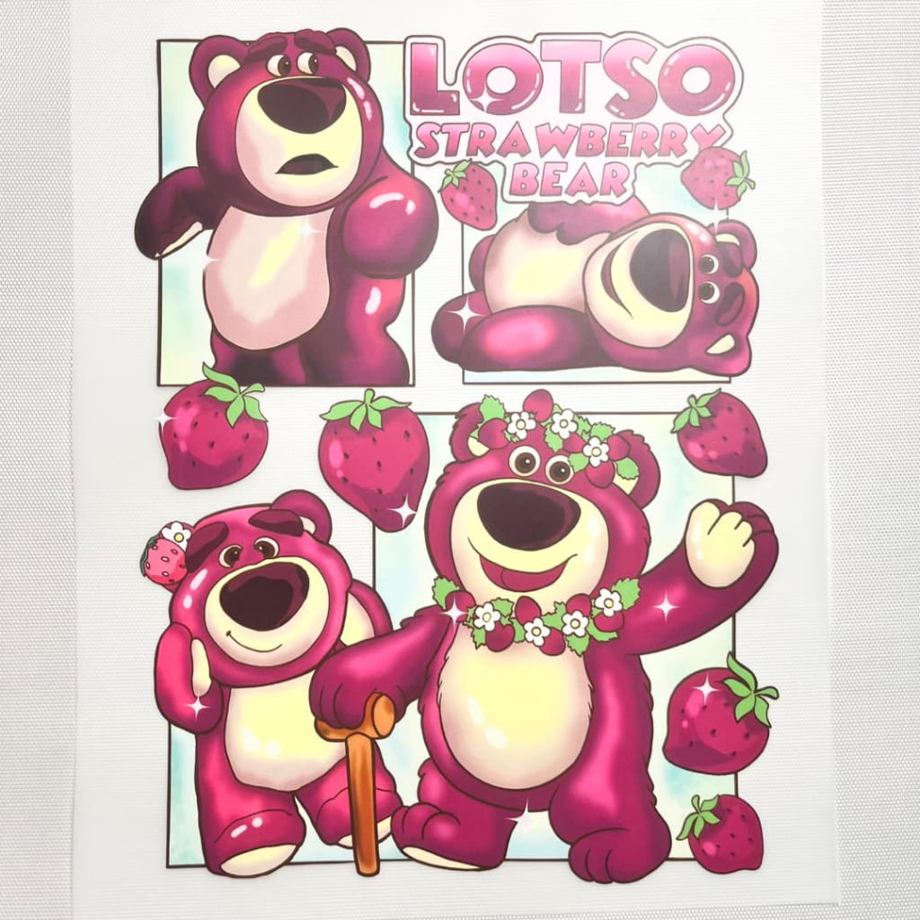 10inch Size DTF Heat Transfer, Cartoon ,Toy Story , Lotso