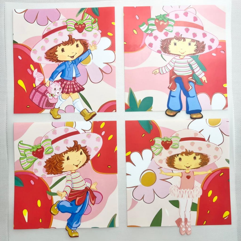 10inch Size DTF Heat Transfer, Cartoon ,Strawberry Shortcake