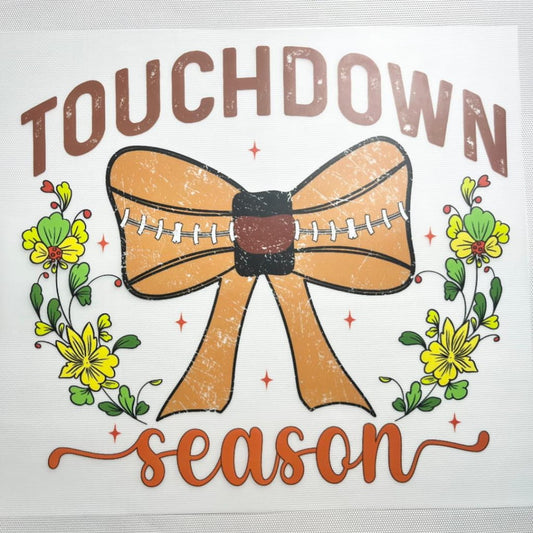 10inch Size DTF Heat Transfer, Football Bowknot