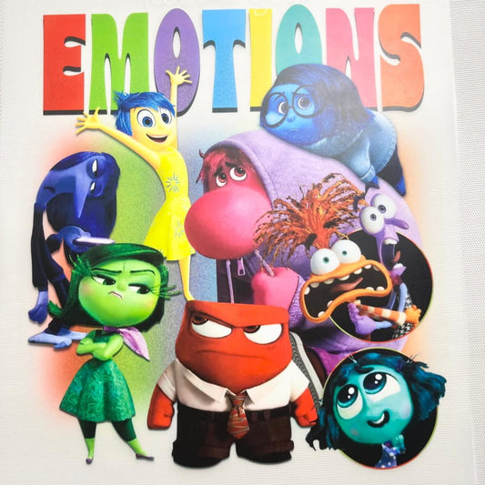 10inch Size DTF Heat Transfer, Cartoon ,Inside Out