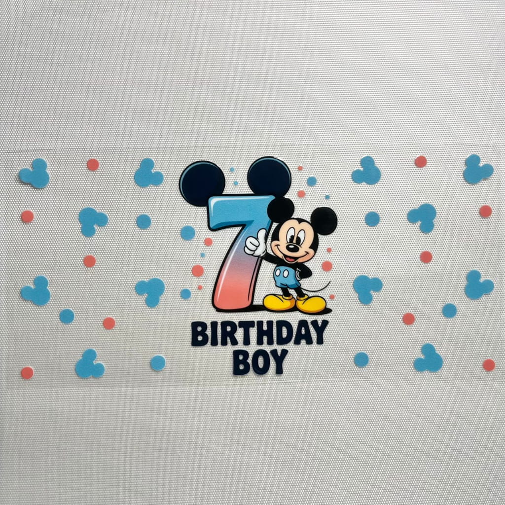 16oz UVDTF Cup Wraps, Cartoon ,Micky Happy Birthday Boy ,Age 1- 10