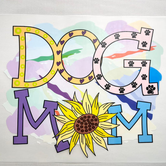 10inch Size DTF Heat Transfer, Dog Mama & Mother & Mom