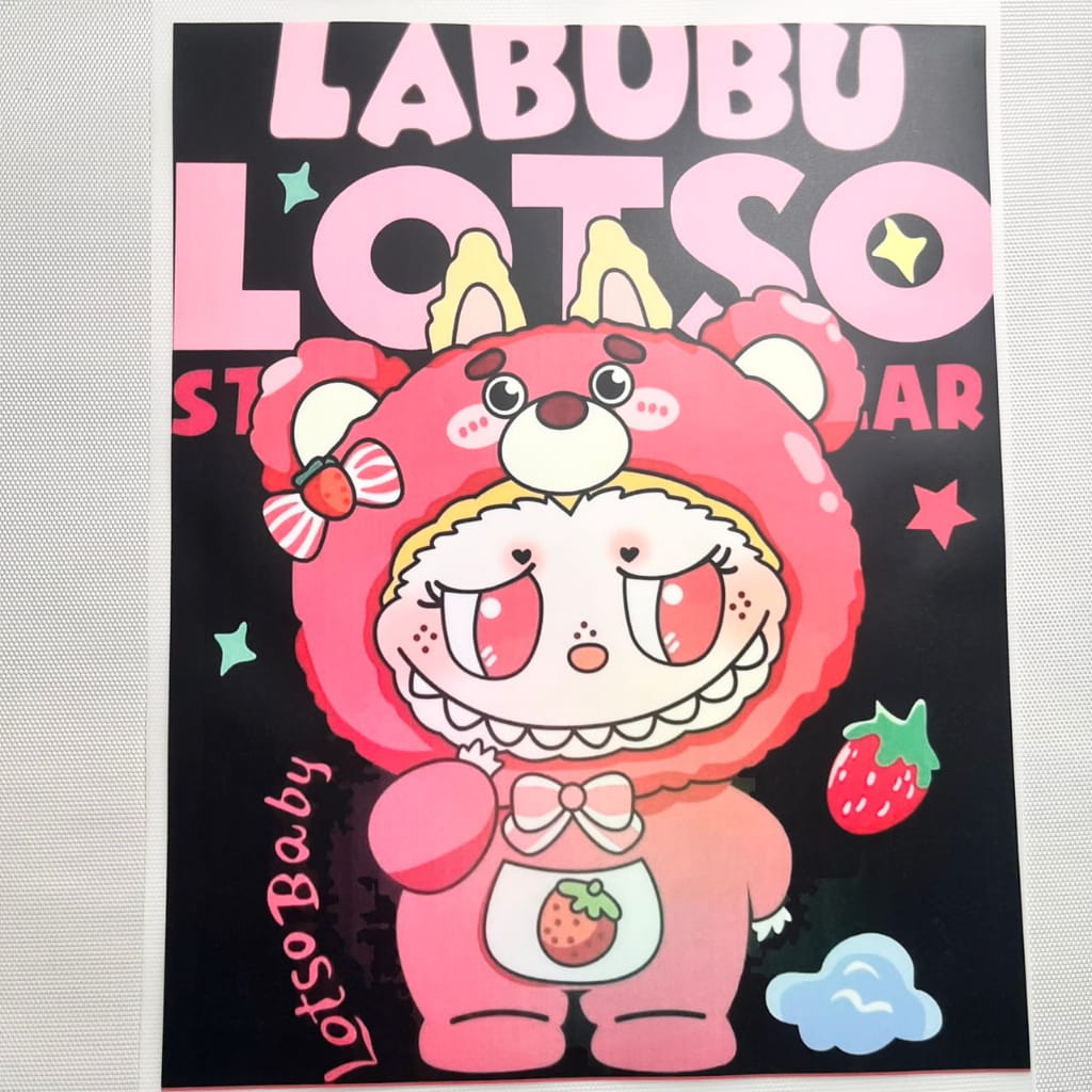 10inch Size DTF Heat Transfer, Cartoon ,Lotso Labubu