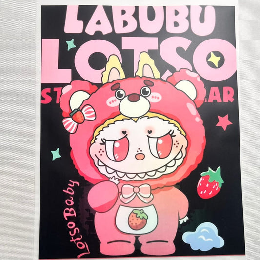 10inch Size DTF Heat Transfer, Cartoon ,Lotso Labubu