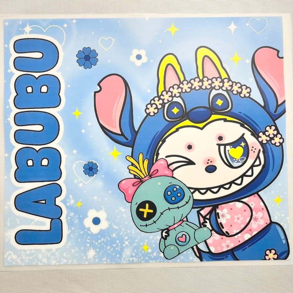 10inch Size DTF Heat Transfer, Cartoon ,Stitch Labubu