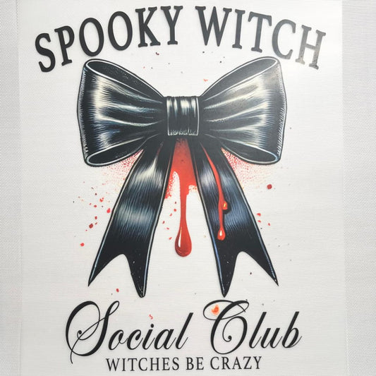 10inch Size DTF Heat Transfer, Halloween ,Horroible ,Bownet & Bow