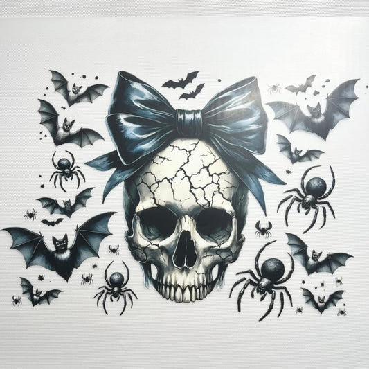 10inch Size DTF Heat Transfer, Halloween ,Horroible ,Bownet & Bow