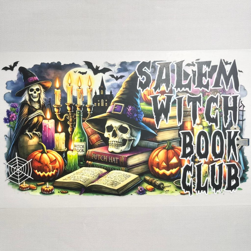 10inch Size DTF Heat Transfer, Halloween ,Horroible ,Pumpkin,Witch Book Club