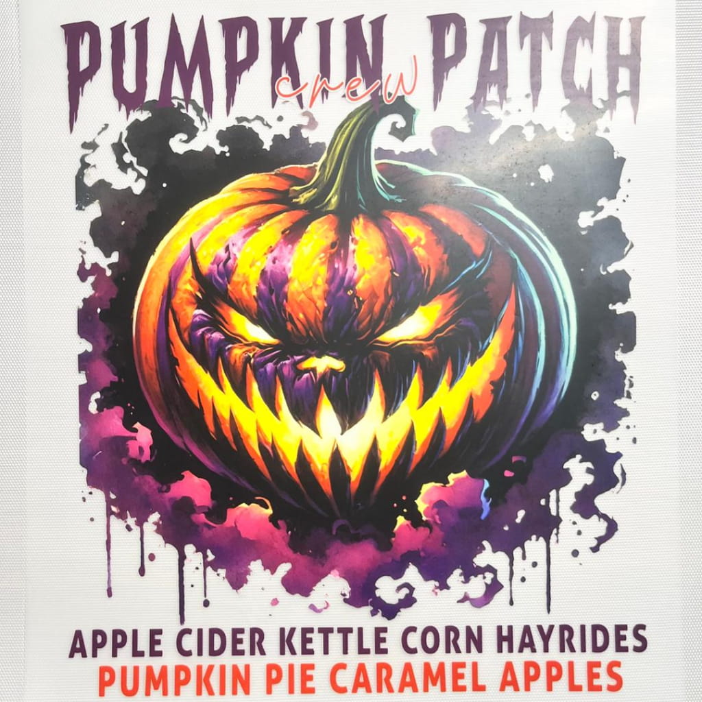 10inch Size DTF Heat Transfer, Halloween ,Horroible ,Pumpkin