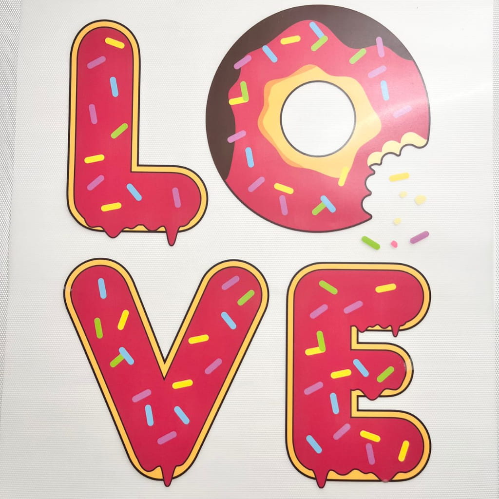 10inch Size DTF Heat Transfer, Donut