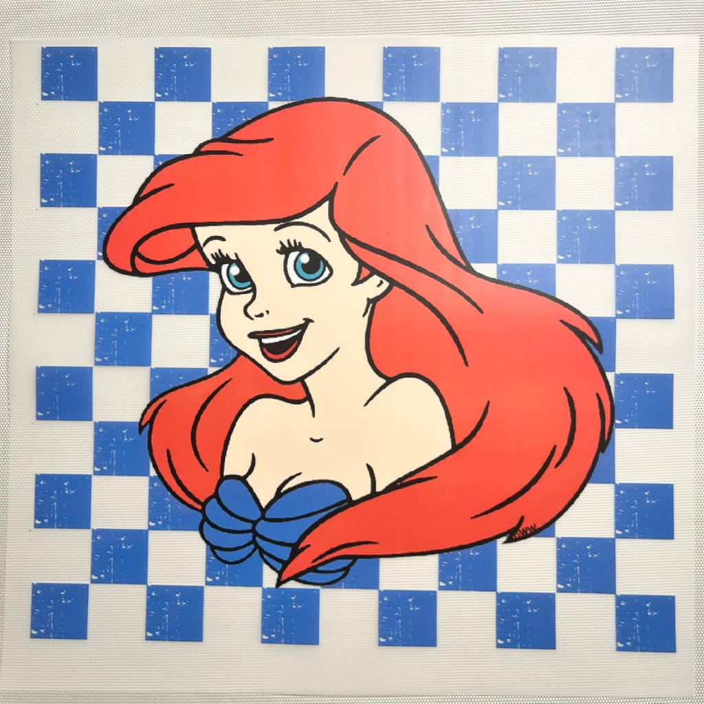 10inch Size DTF Heat Transfer,Cartoon Princess ,Ariel & Mermaid