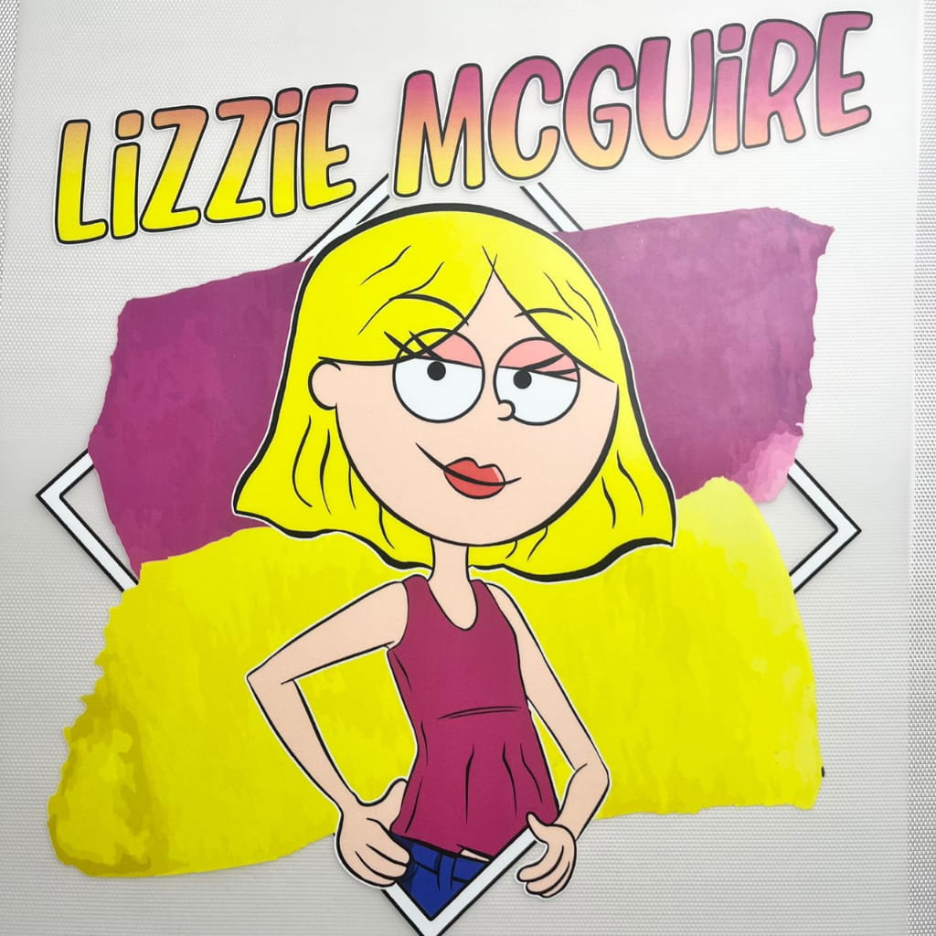 10inch Size DTF Heat Transfer ,Cartoon ,Lizzie