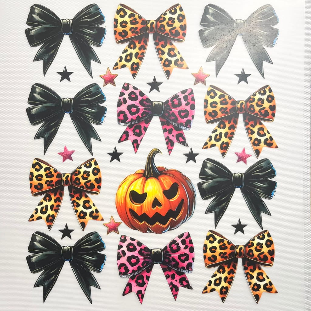 10inch Size DTF Heat Transfer, Halloween ,Horroible ,Pumpkin Patch ,Bownet