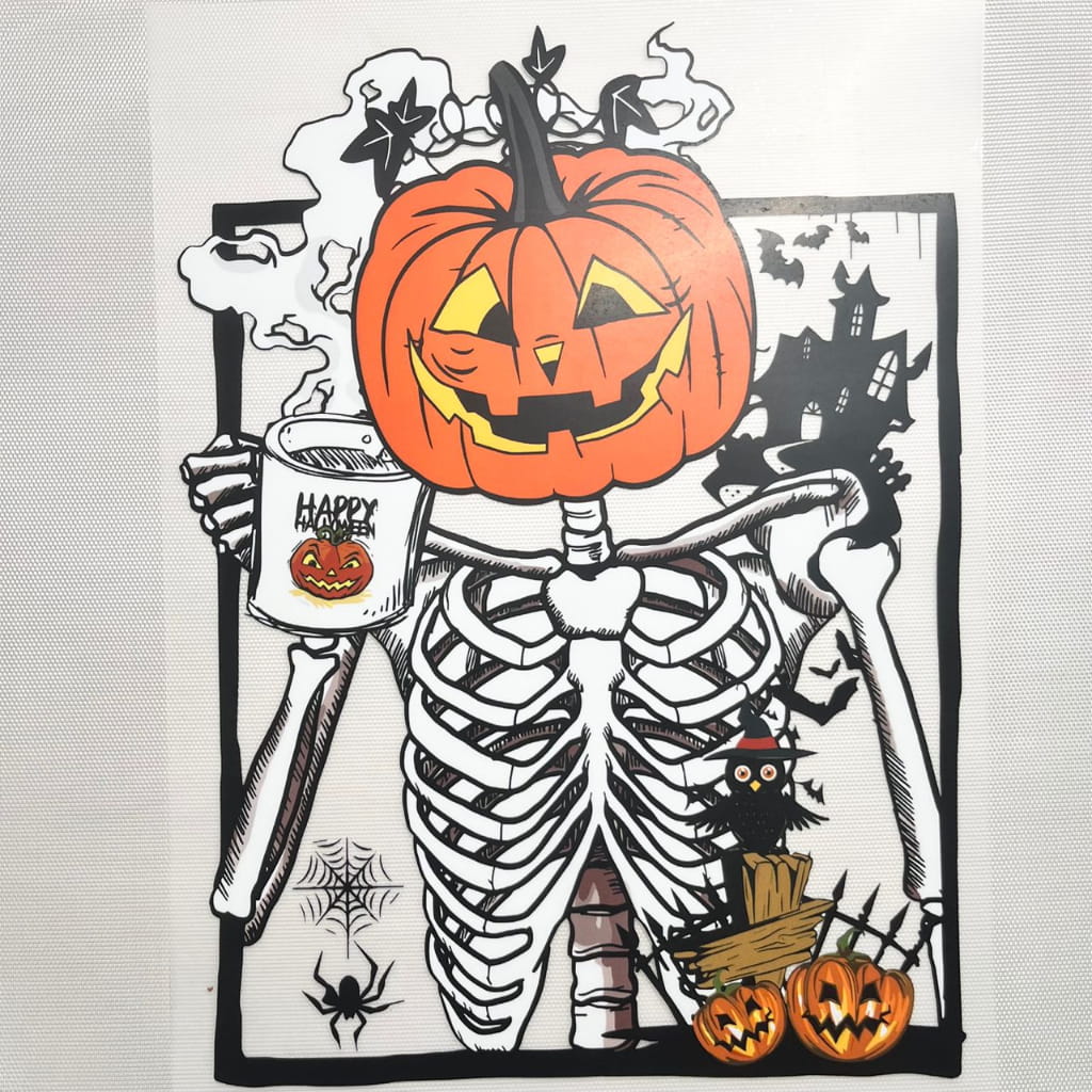 10inch Size DTF Heat Transfer, Halloween ,Horroible ,Pumpkin ,Skeleton