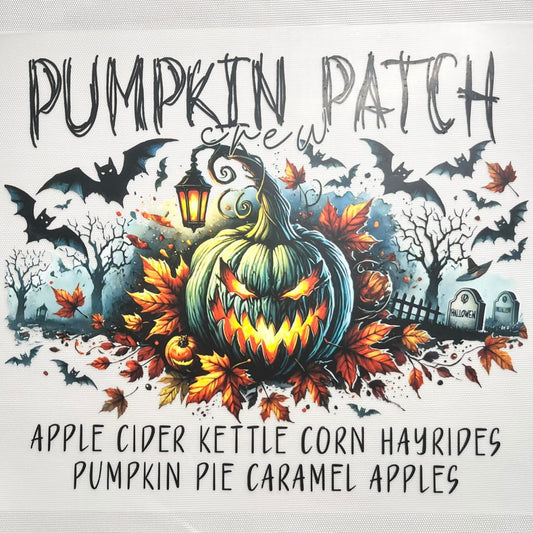 10inch Size DTF Heat Transfer, Halloween ,Horroible ,Pumpkin Patch