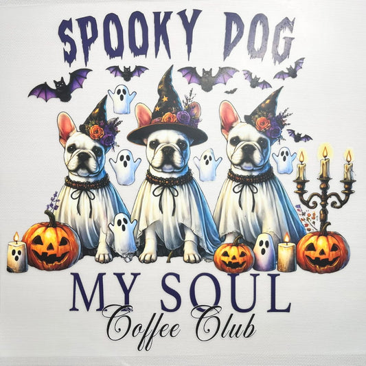 10inch Size DTF Heat Transfer ,Halloween ,Horroible, Ghost , Pumking Dog