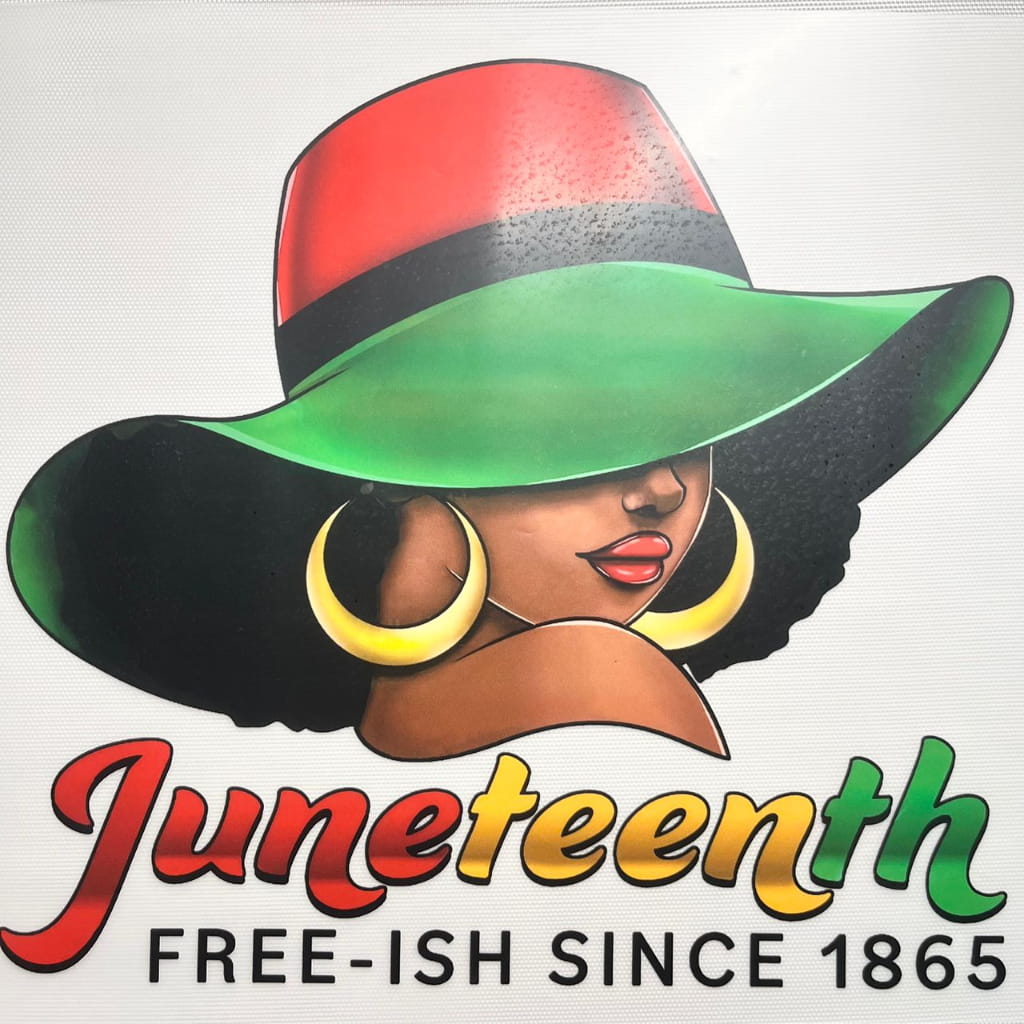 10inch Size DTF Heat Transfer,Juneteenth