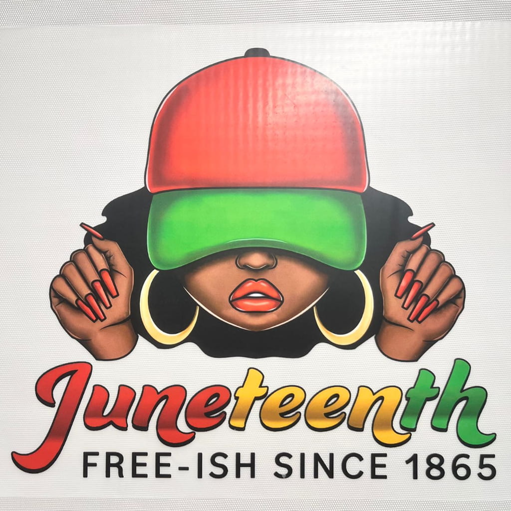 10inch Size DTF Heat Transfer,Juneteenth