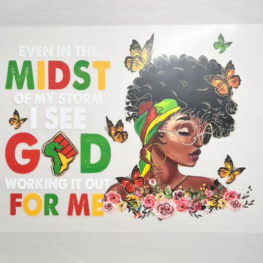 10inch Size DTF Heat Transfer,Juneteenth