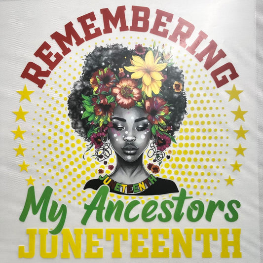 10inch Size DTF Heat Transfer,Juneteenth