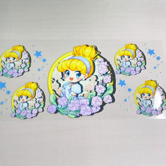 16oz UVDTF Cup Wraps,Cartoon , Princess ,Cinderella Baby