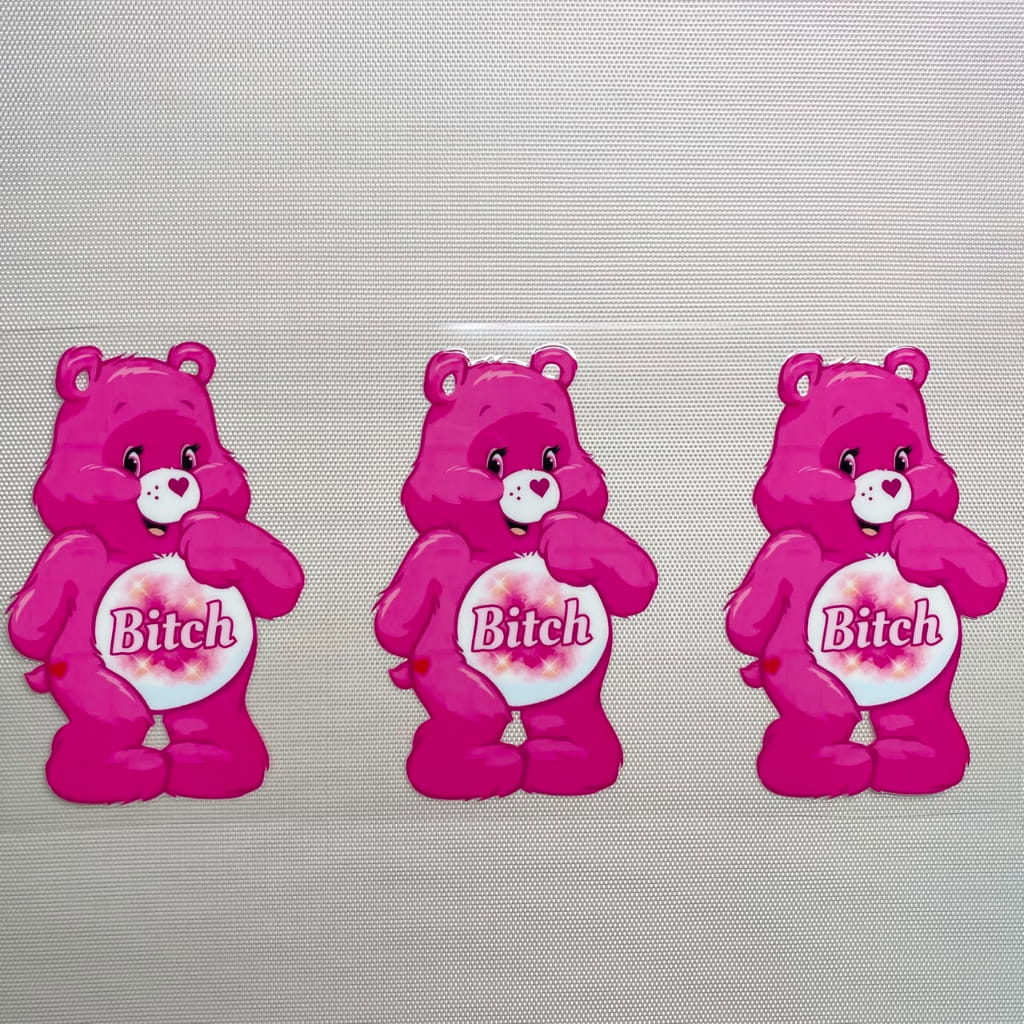 16oz UVDTF Cup Wraps,Catoon ,Care bears With Bad Words ,Swear Bears