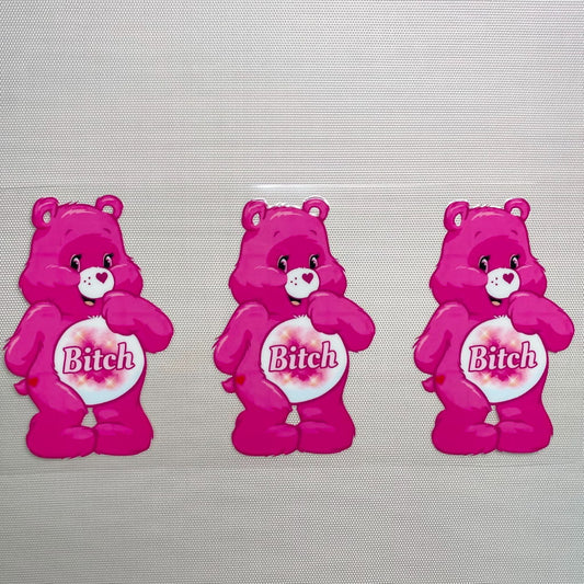 16oz UVDTF Cup Wraps,Catoon ,Care bears With Bad Words ,Swear Bears