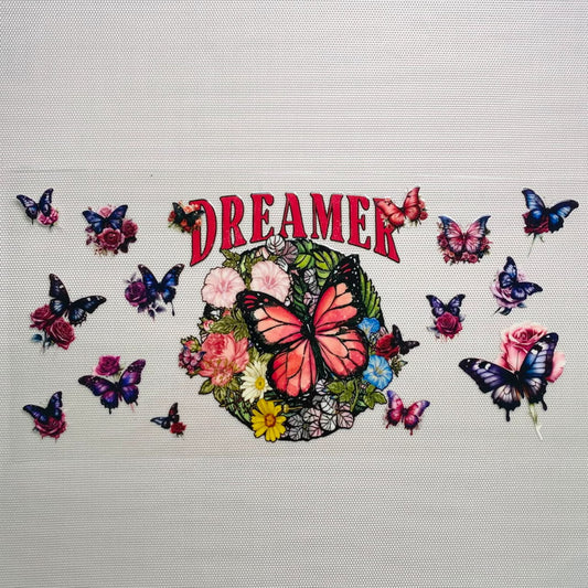 16oz UVDTF Cup Wraps, Animal ,Butterfly With Words