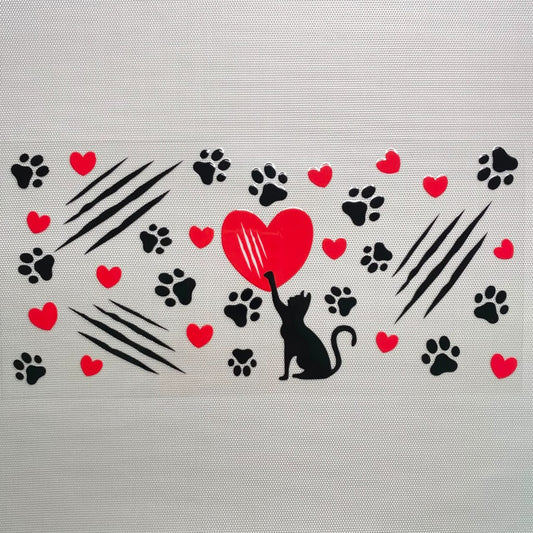 16oz UVDTF Cup Wraps, Animal ,Cat & Kitty