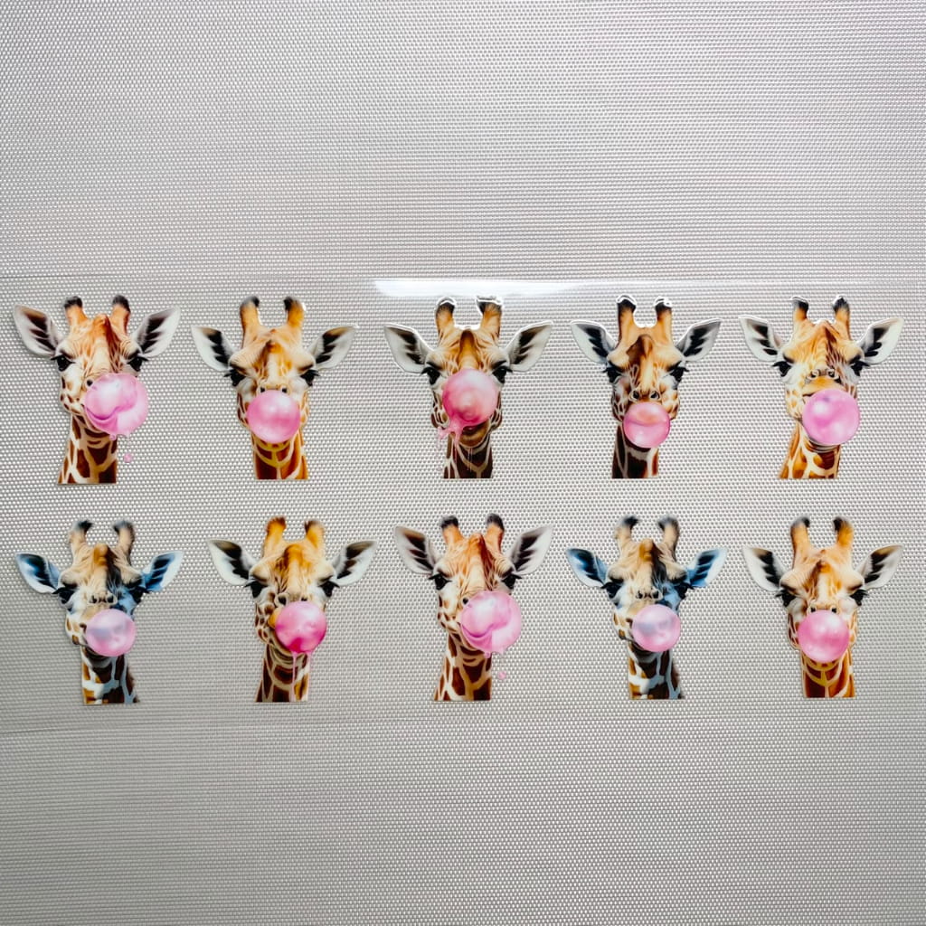 16oz UVDTF Cup Wraps, Animal ,Giraffe