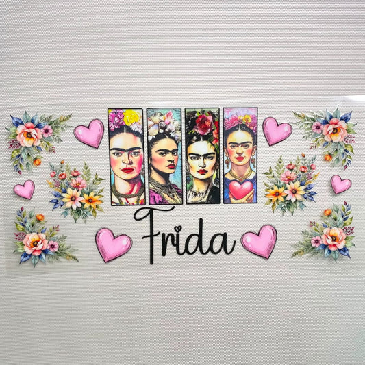 16oz UVDTF Cup Wraps, Spanish Lady ,Frida