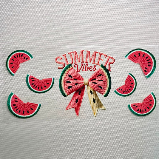 16oz UVDTF Cup Wraps, Fruit , Watermelon Bow , Summer Vibes