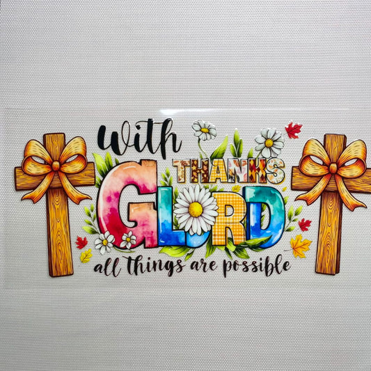 16oz UVDTF Cup Wraps, Glord , Religion & God & Jesus