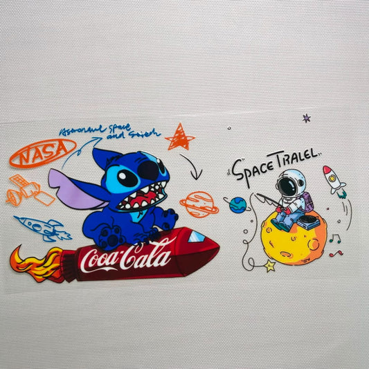 16oz UVDTF Cup Wraps, Cartoon ,Stitch