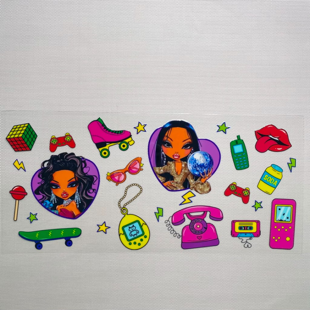 16oz UVDTF Cup Wraps, Cartoon ,Bratz