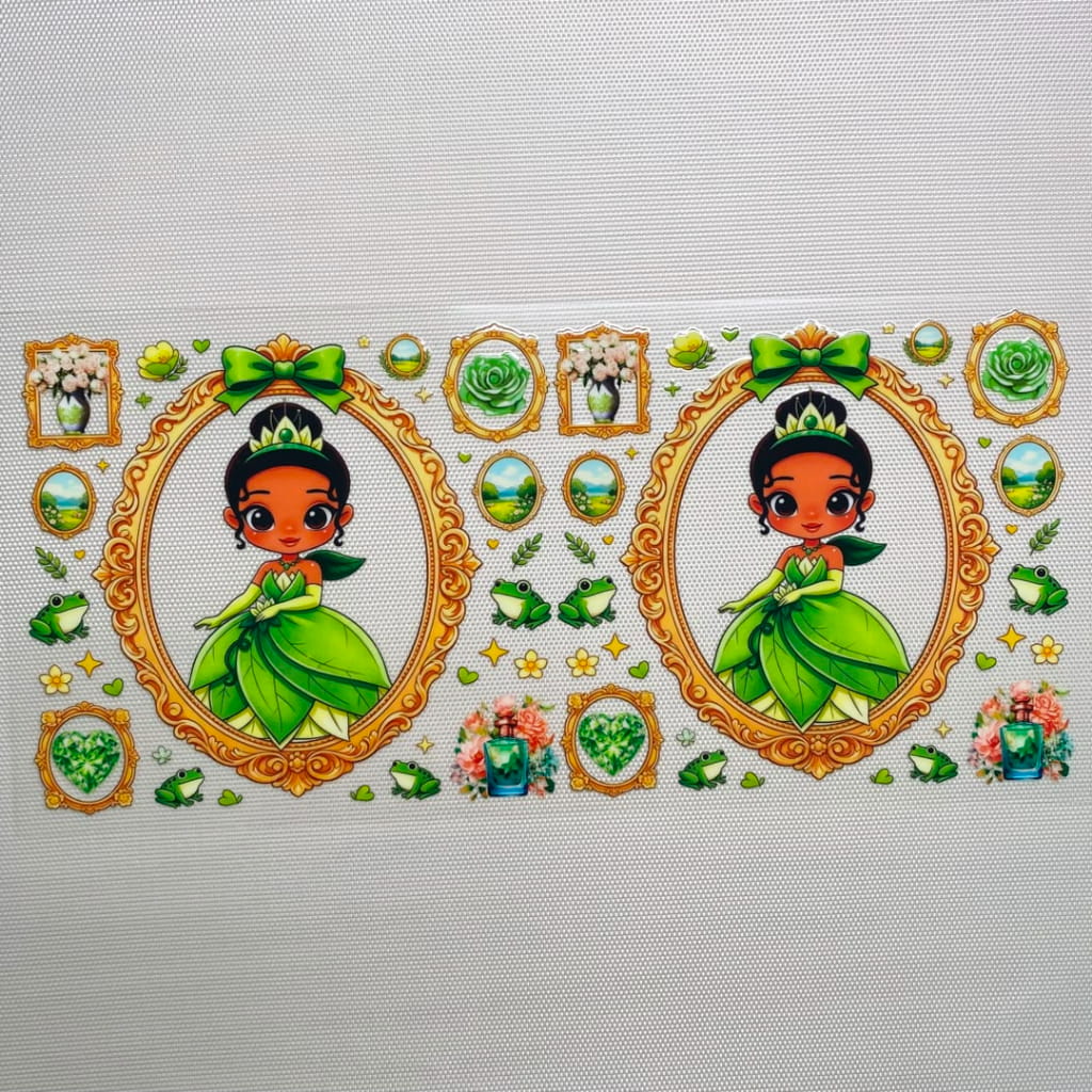 16oz UVDTF Cup Wraps, Cartoon ,Princess , Tiana