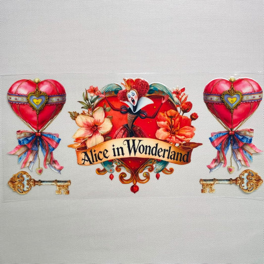 16oz UVDTF Cup Wraps, Cartoon ,Alice In Worldland , Red Queen