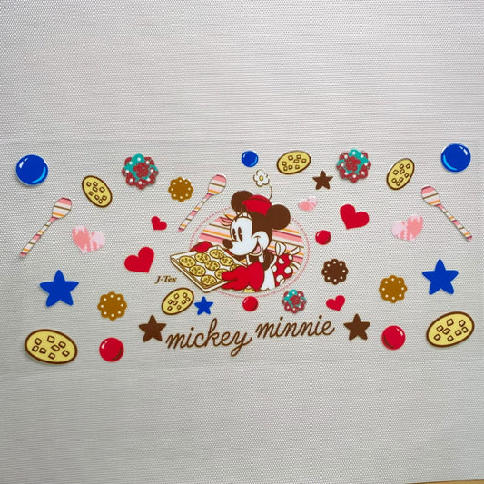 16oz UVDTF Cup Wraps, Cartoon ,Minnie & Micky Mouse