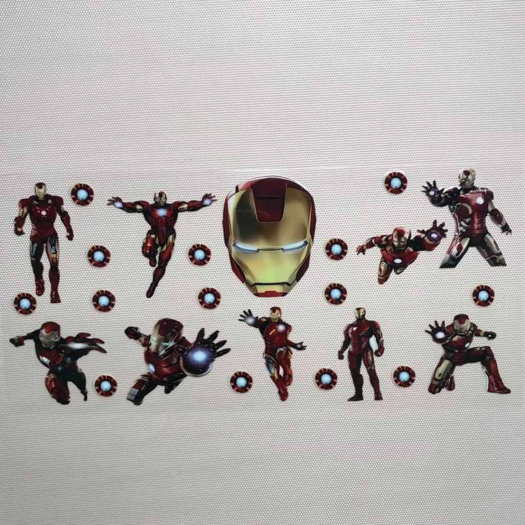 16oz UVDTF Cup Wraps, Cartoon ,Marvel , Iron Man Hero